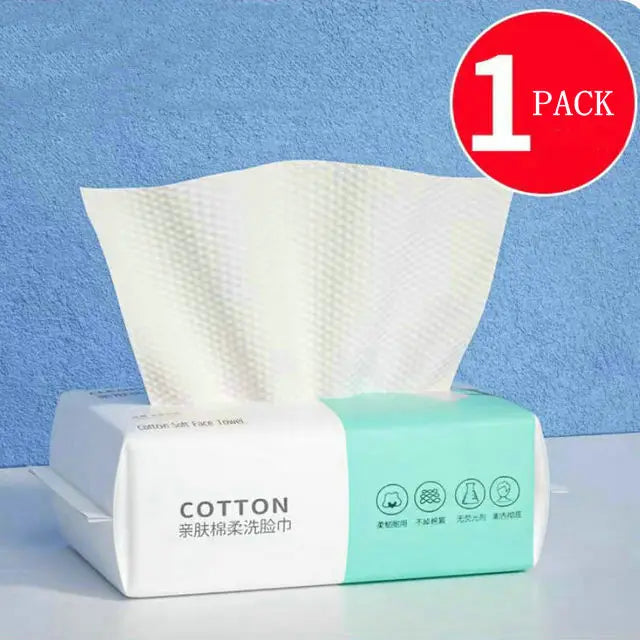 Disposable Face Towel Travel Facial Cleansing Wet And Dry Makeup Remover Pearl Cotton Soft Makeup Nonwoven Towel