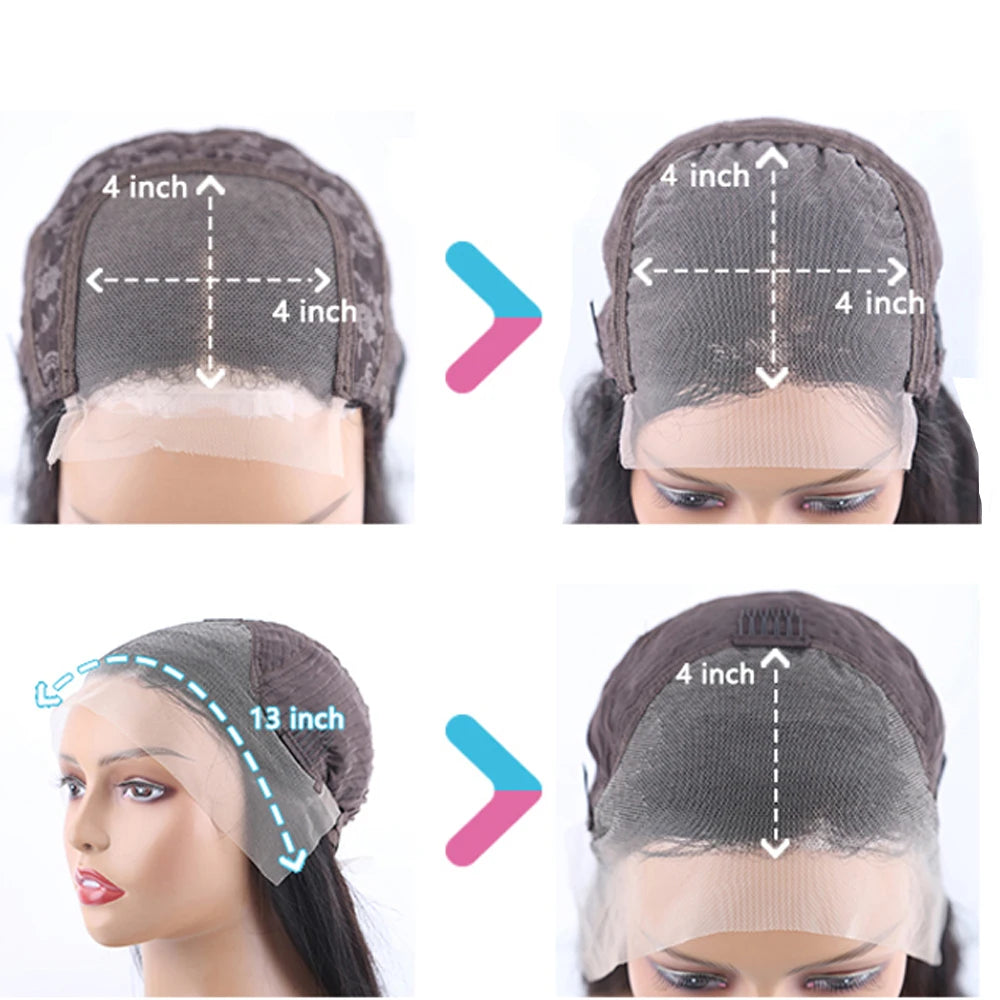 Straight Bob Wig Short 100% Human Hair Lace Frontal Wigs 13x4 Lace Front Wig 4x4 Lace Closure Wig Pre Plucked Bob Lace Wigs