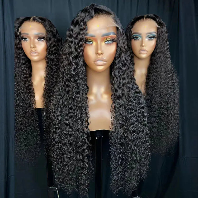 Glueless Lace Front Wigs for Black Women 99j Burgundy Color Preplucked Human Hair Wigs 360 Full Lace Water Wave hd Frontal Wig