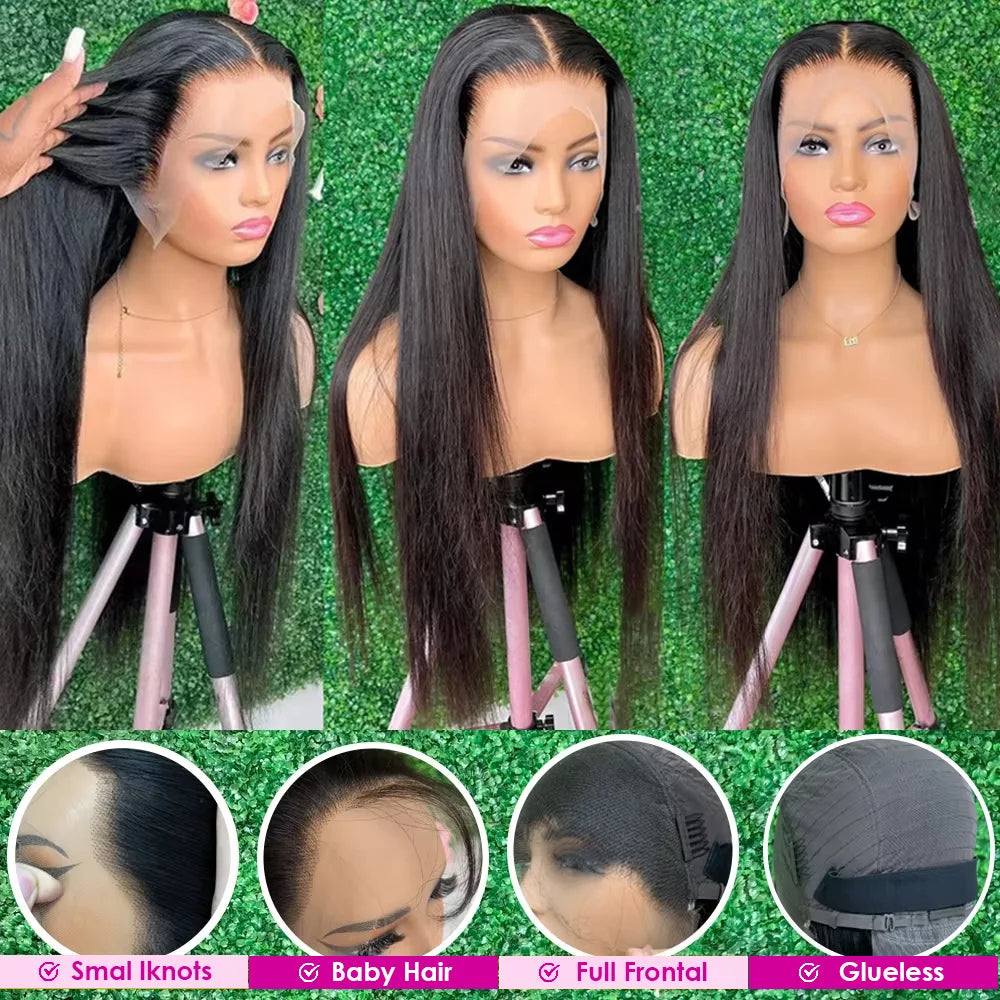 13x6 hd Human Hair Lace Front Glueless Full hd Lace Frontal Wig Vendor Vietnamese Hair Bone Straight Human Hair Wigs Raw Hair