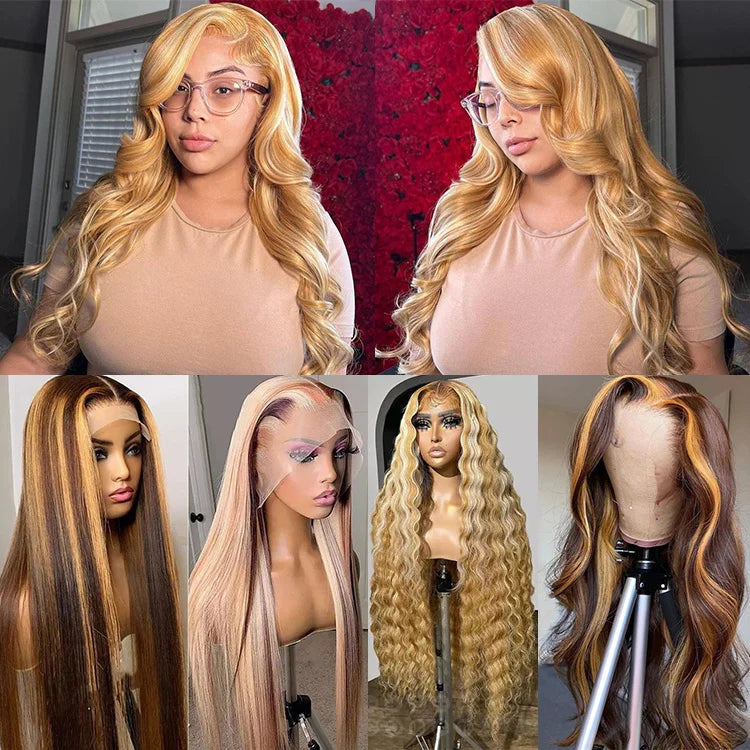 Glueless Lace Front Wigs for Black Women 99j Burgundy Color Preplucked Human Hair Wigs 360 Full Lace Water Wave hd Frontal Wig