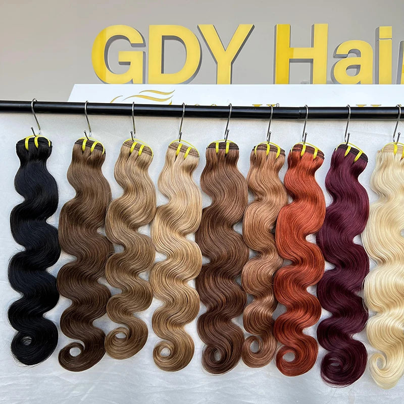 GDY Colored Vietnamese Body Wave 100% Remy Hair Extension Bundles Vendor Black Brown Blond Red Human Hair Weave Bundles