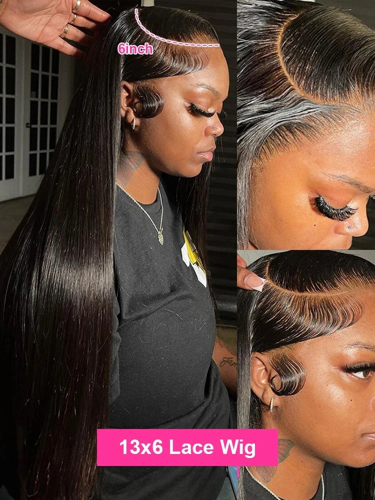 9x6 7x5 5X5 Straight Pre Cut Glueless Wig 100% Human Hair Ready To Wear And Go PrePlucked HD Lace Wigs 13x4 13x6 Lace Front Wigs
