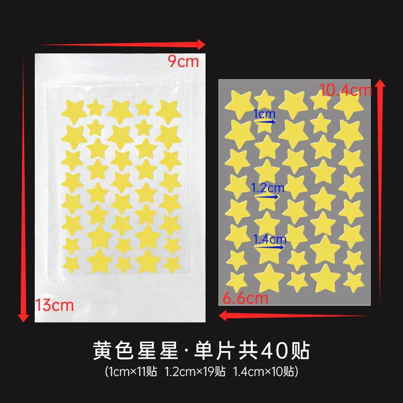 Colorful PE Pimple Patches Cute Star Shaped Pimple Cover Sticker Invisible Pimple Cover Removal Pimples Patch Beauty-health