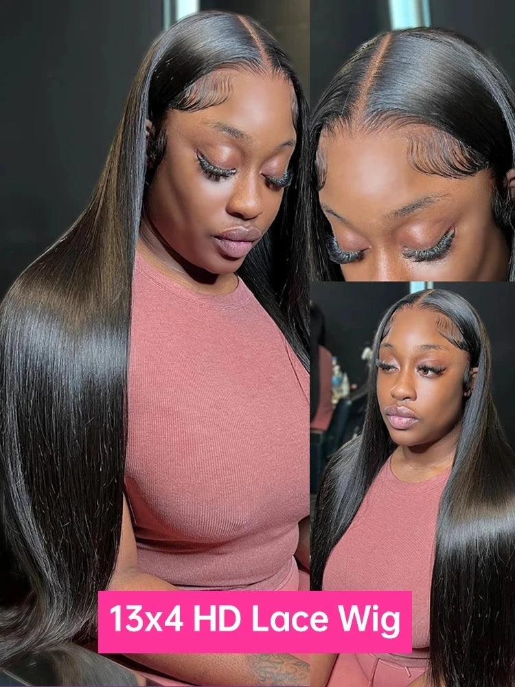 9x6 7x5 5X5 Straight Pre Cut Glueless Wig 100% Human Hair Ready To Wear And Go PrePlucked HD Lace Wigs 13x4 13x6 Lace Front Wigs