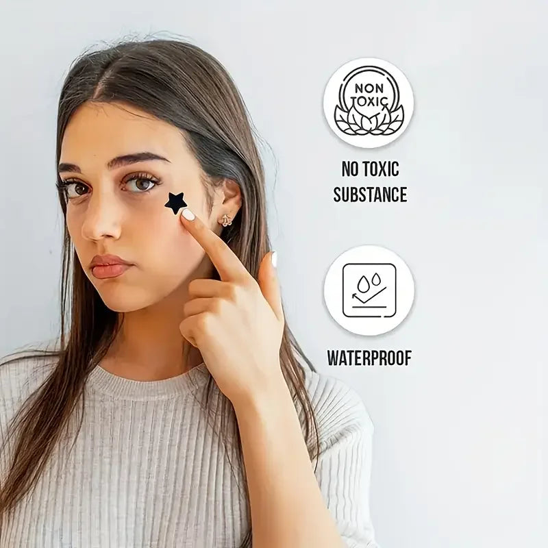 600 Pimple Patches | Trendy, Celebrity-Inspired Concealer, Absorbent, and Anti-Acne | Black Star Limited Edition | Waterproof an
