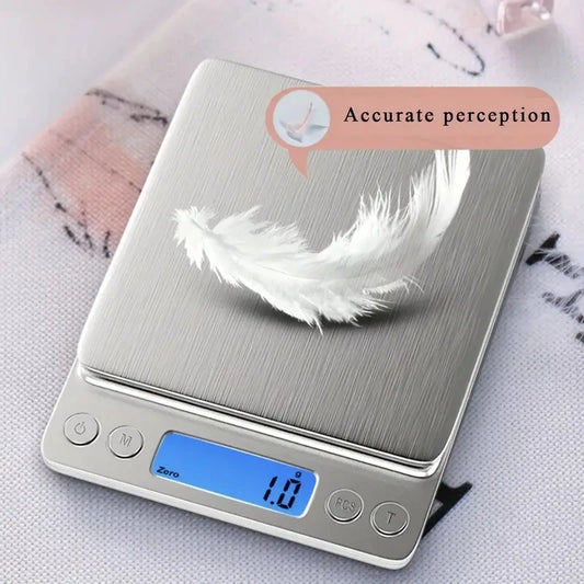 Digital Kitchen Scale Stainless Steel Food Scale with LCD Display for Precise Weighing of Cooking Ingredients Diet