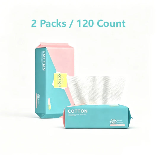 Disposable Face Towel 100 Count, Soft Cotton Clean Skin Face Towels, Dry Wipes Cotton Facial Towels Wash Cloths Tissue Thickened