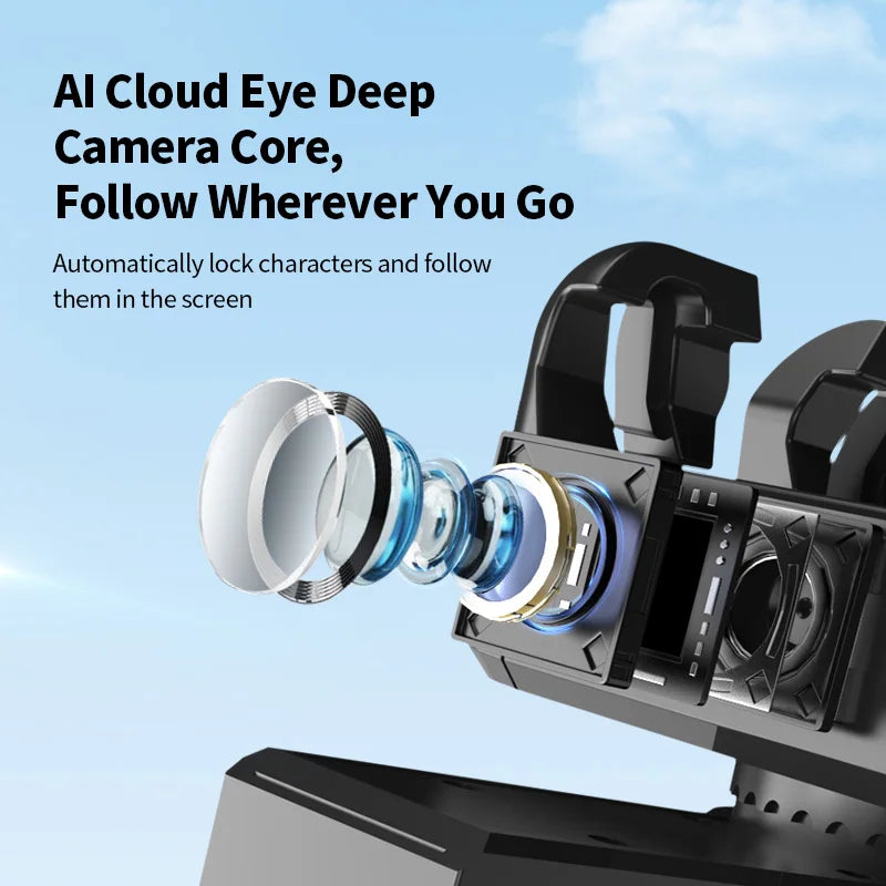 AI face tracking Stabilizer 360 Auto Rotation Follow Gimbal Remote Selfie stick tripod for iPhone Android phone holder