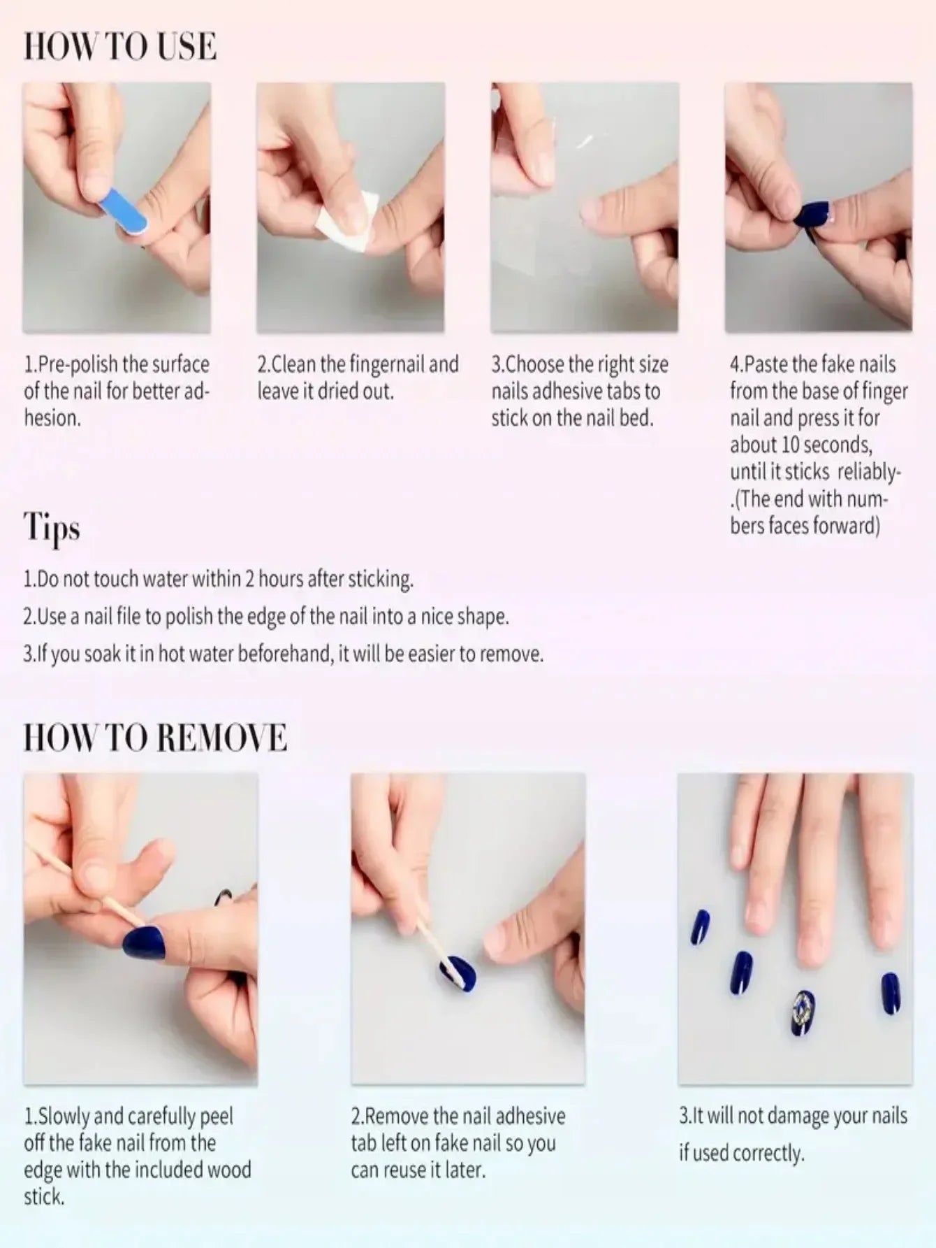 10PCS Long Oval Handmade Press On Nails,Gentle And Delicate Girl Style,Suitable For Festivals Parties And Daily Wear.