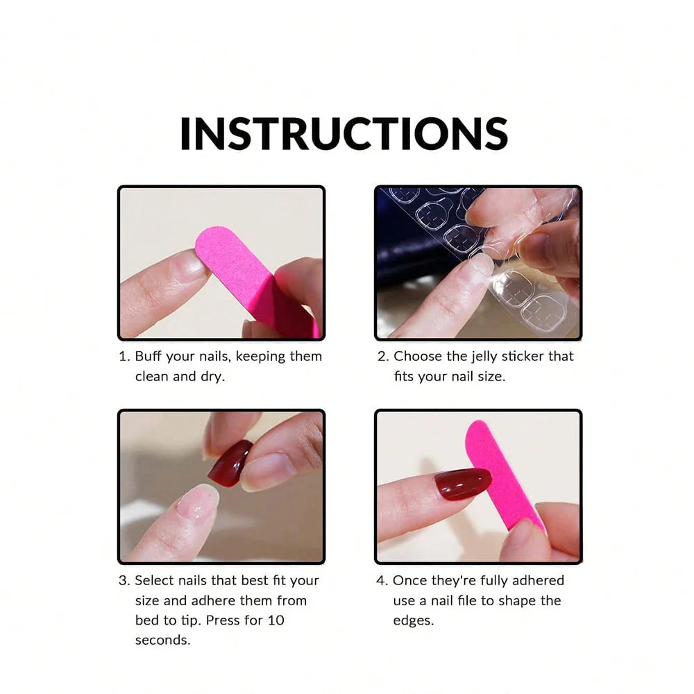 ARTAUG 24PCS Short Press On Nails Square Pink Fingertip White French Trim Press On Nails Full Cover Fake Nails Set Nail