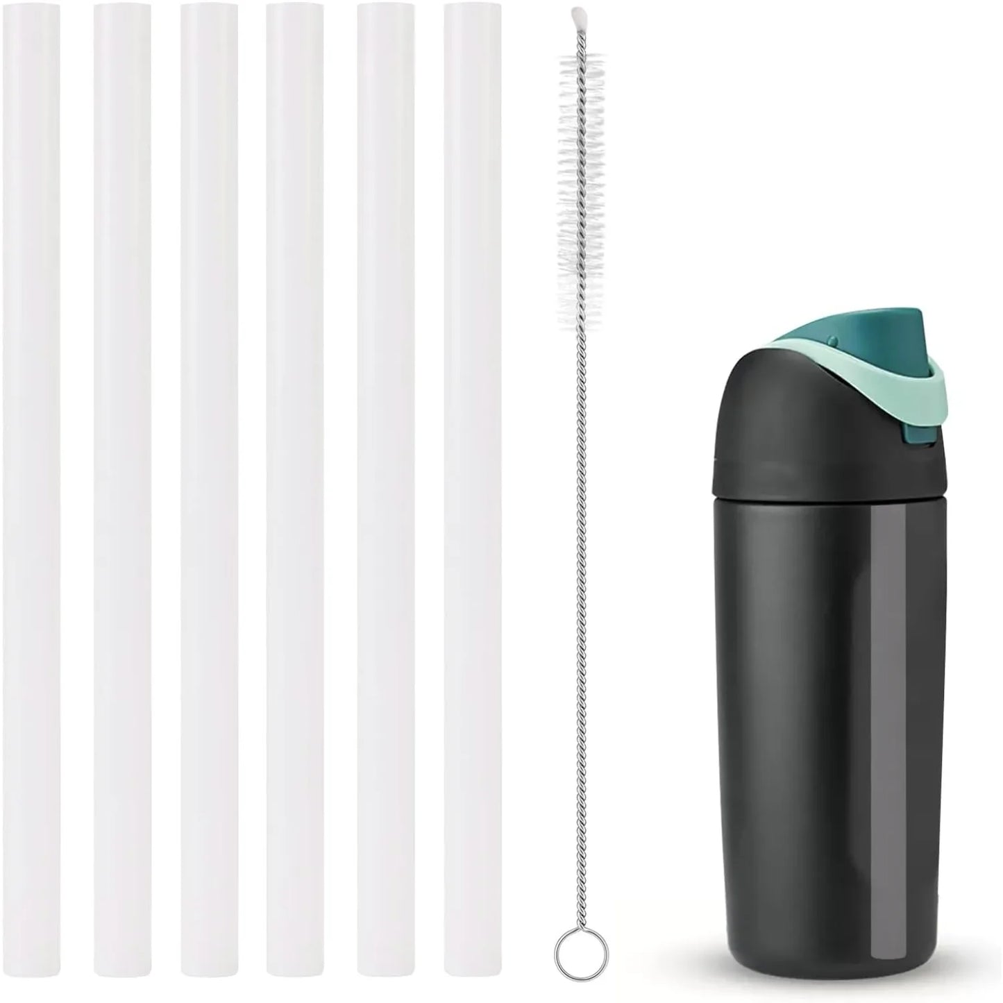 Straws for 16oz Owala Kids Freesip Water Bottle, Replacement Straws for Owala 16 OZ, with Cleaning Brush